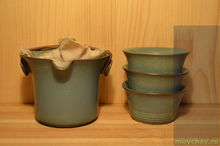 Набор посуды глина чайник-гайвань и 3 чашки №1