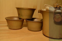 Набор посуды глина чайник-гайвань и 3 чашки №2