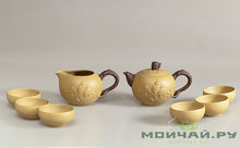 Чайный сервиз для гунфу-ча из "живой" керамики #А3